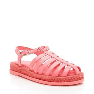 Chanel Lambskin Gladiator Espadrille Sandals - Size 9 / 39